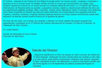 Programa y presentación del festival de payasos de Valsequillo (Foto TA)